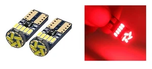 2 Parklicht Canbus 15 LED Rot T10 Glühbirne Auto 12V Kein Fehler Lampe - Bild 1 von 2