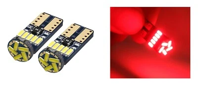 2 Parklicht Canbus 15 LED Rot T10 Glühbirne Auto 12V Kein Fehler Lampe - Bild 1 von 2