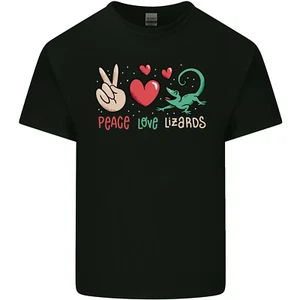 Peace Love Lizards Funny Gekko Iguana Kids T-Shirt Boys Girls - Picture 1 of 77
