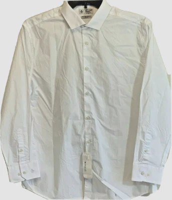 Nueva Camisa de Vestir Original Penguin Para Hombre Ajustada Elástica 161/2 32/33 "manchas" MAR25C Foto 1 de 4
