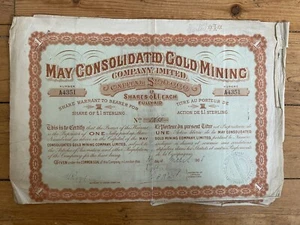 MAY CONSOLIDATED GOLD MINING (SOUTH AFRICA) (I1) - Picture 1 of 1