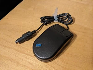 IBM Vintage Black 2 Button Mini Trackball Mouse 95F5443 - Untested RARE - Picture 1 of 6