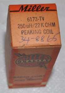 JC.MILLER PARTE # 6173-TV 250 uH/22K OHM RADIO BOBINA PICO EXCEDENTE COMERCIAL - Imagen 1 de 1