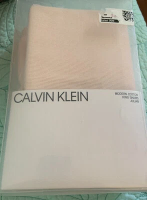 Calvin Klein One Modern Cotton King Sham Julian Pink NEW - Image 1 of 2
