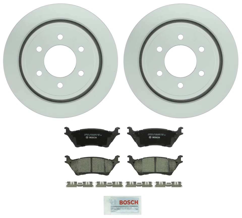 Bosch QuietCast Rear Brake Kit 348mm 6 Lug Rotors & Ceramic Pads For Ford F-150 - Image 1 of 1