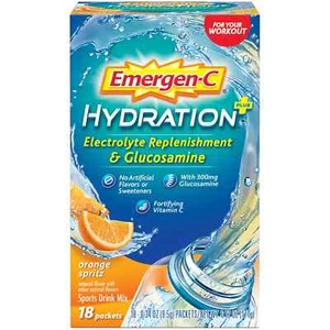Emergen-C Hydration+ Sports Drink Mix, Orange Spritz - 18 ct.. - Picture 1 of 4