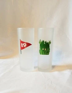 2 Dartington Golfing Hazards mattierte Trinkgläser - Bild 1 von 2