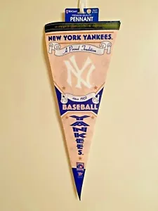 Pennant Cooperstown MLB NEW YORK YANKEES 12" x 30" logo retrò lana feltro premium - Foto 1 di 7