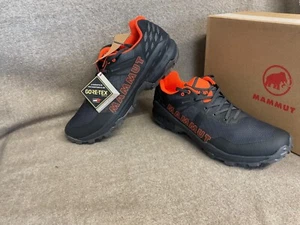 MAMMUT SERTIG II LOW GTX WALKING SHOES - BLACK/ORANG GORE-TEX uk 12 YE9 - Picture 1 of 13