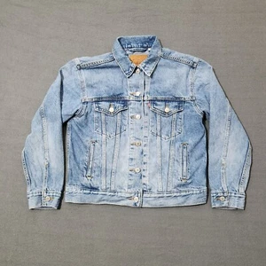 Chaqueta de Jean Levi's Para Hombres Azul Denim Tipo 3 Talla S Bolsillos Camionero Grande E - Imagen 1 de 11