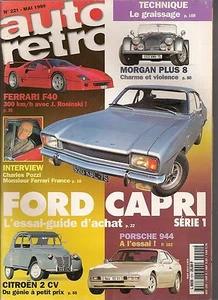 AUTO RETRO 221 2CV FORD CAPRI FERRARI F40  MORGAN +8 2CV LOLA T70 PORSCHE 944 - Bild 1 von 3