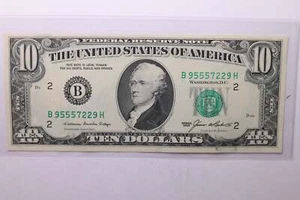1985 $10 Federal Reserve Note. Crisp Uncirculated., Store Sale #035050 - Picture 1 of 2