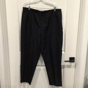euc Briggs women 16 petite black pull up pants full elastic waistband - Picture 1 of 3