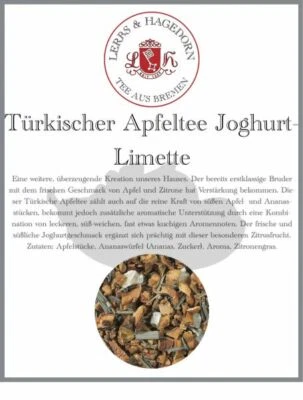Früchtetee Türkischer Apfeltee Joghurt-Limette 1 kg - Apfel-Joghurt-Limette - Bild 1 von 3