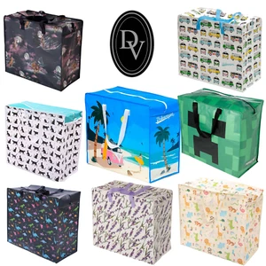 Bolsa de compras Jumbo XLarge reutilizable de alta resistencia para almacenamiento lavandería lavado comestibles - Imagen 1 de 62