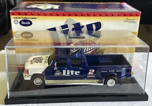 Action #2 Rusty Wallace 1997 NASCAR Miller Lite Ford Dually Truck Bank 1:24 - Picture 1 of 10