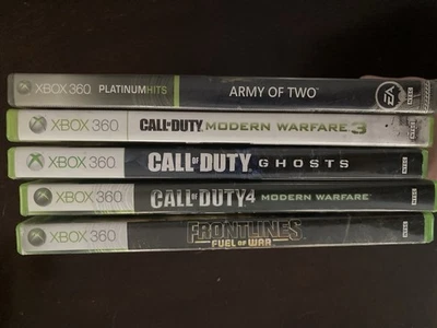 Xbox 360 Shooting Game Bundle With Call Of Duty Games And Frontlines Fuel Of War - Image 1 of 3