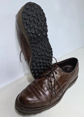 Allen Edmonds Honors Collection Haskell Brown Leather Golf Non Spike Shoes 8 D - Image 1 of 4