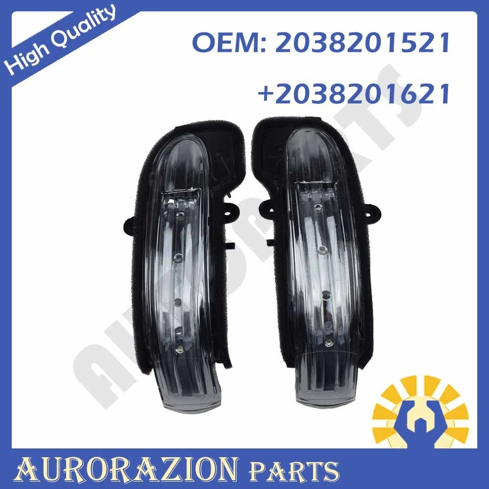 2038201521 Par de luces de señal de giro de espejo retrovisor para Mercedes-Benz C350 C280 C230 Foto 1 de 4