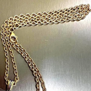 Elegante Gold Kette 585 massiv 37,1 gr Hand kraft 70 Cm Länge 5mm Breite 4650NP - Bild 1 von 5