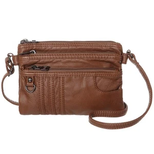Treble Pockets Small Crossbody Purse Cell Phone Purse Shoulder Bags for Women... - Picture 1 of 8