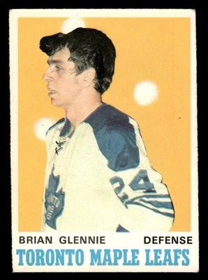 1970 O-PEE-CHEE BRIAN GLENNIE 216 VG-EX RC HOCKEY TORONTO MAPLE LEAFS - Image 1 of 2