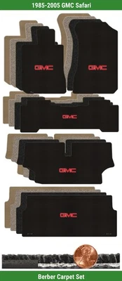 Juego de alfombrillas bereber personalizadas para GMC Safari 1985-2005 con logotipo (5 piezas) #RB0 Foto 1 de 4