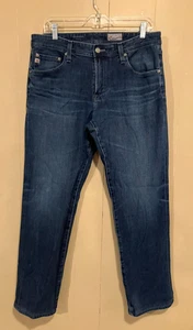 Pantalones de mezclilla AG Adriano Goldschmied para hombre 34 azul graduado pierna a medida 360 elásticos EE. UU. - Imagen 1 de 7