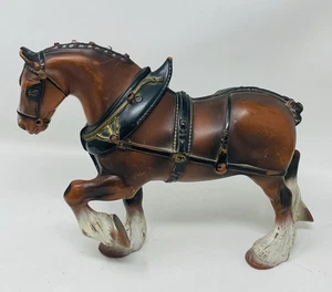 Vintage Hard Plastic Hollow Clydesdale Horse Toy 19.5”x7.25” Flaws See Photos - Picture 1 of 8