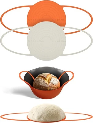 Eslinga de pan de silicona para masa madre: 2 piezas eslinga para hornear reutilizable horno holandés, no stic Foto 1 de 4