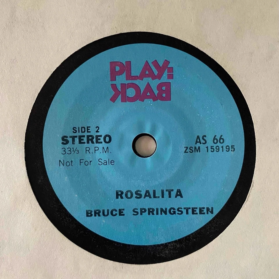 BRUCE SPRINGSTEEN 7" Play:Back EP Rosalita + JOHNNY WINTER, THE HOLLIES Rare mp3 - Image 1 of 1
