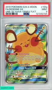 2019 Pokemon SM Unbroken Bonds FA DEDENNE GX #195A 20 YAAA TRAINER TOOLKIT PSA 9 - Bild 1 von 3