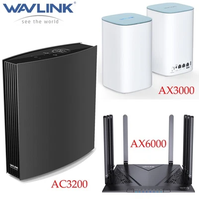 WAVLINK WiFi 6 Router AX6000 AX3000 Wireless Router 2.4GHz 5GHz WiFi Repeater - Image 1 of 4