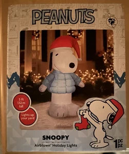 Peanuts Snoopy 5 piedi gonfiabile gonfiabile gonfiabile decorazione natalizia - Foto 1 di 2