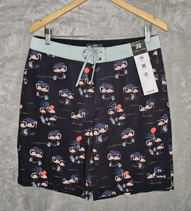 Hurley Mens Weekender 20" Boardshorts Black/Multi Size 30 Flamingo Birds - Picture 1 of 4