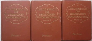 3 x Liederbuch des deutschen Sängerbundes - Partitur. Verlag des Deutschen Sänge - Bild 1 von 2