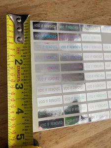 100 Garantie ungültig BARCODE Hologramm Sicherheitsetikett Aufkleber manipulationssicher entfernen - Bild 1 von 1
