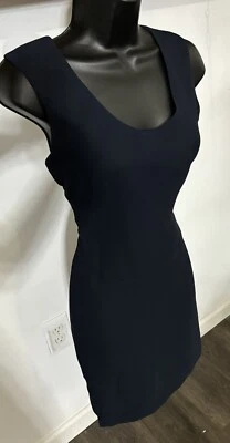 Liz Claiborne темно-синий креп оболочка резинке с подкладкой минималистское платье размер 6 - Изображение 1 из 4