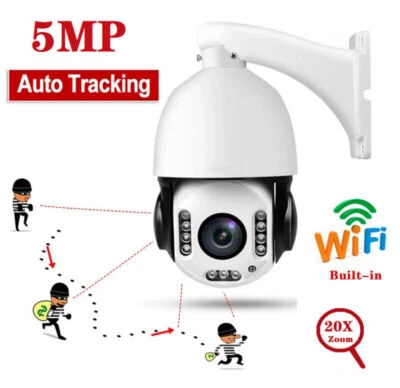 CamHi 5MP 20x Zoom PTZ WiFi Humanoid Tracking Card Slot PoE Speed Dome IP Camera - Bild 1 von 4