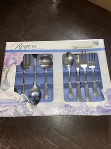 ROGERS By Stanley 70 Piece Stainless Tableware Set Vintage New - Picture 1 of 2