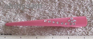 BUY 1 BLACK GET 1 PINK FREE, NEW METAL PELICAN BEAK HAIR CLIP/COMB /STONE / 5"L - Picture 1 of 3