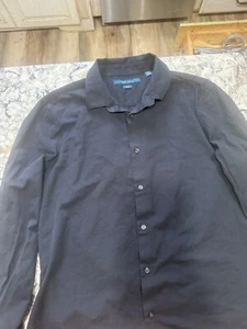Perry Ellis Mens Sz XL Black Dress Shirt Long Sleeve Slim fit - Picture 1 of 9