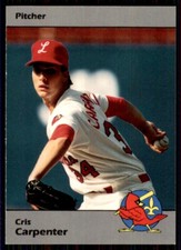 1990 Louisville Redbirds Cris Carpenter St. Louis Cardinals #10