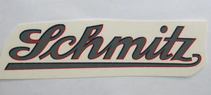 Schmitz Schriftzug Abziehbild Wasserabziehbild 05181S  117 x 28 mm grau/rot - Bild 1 von 1