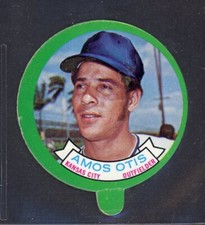 1973 TOPPS CANDY LIDS  AMOS OTIS  KANSAS CITY ROYALS  25937