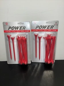 2 Packs Zero Friction POWER 3 Prong Golf Tees 4" - 18/Pack - Total 36 -Red NEW - Picture 1 of 4