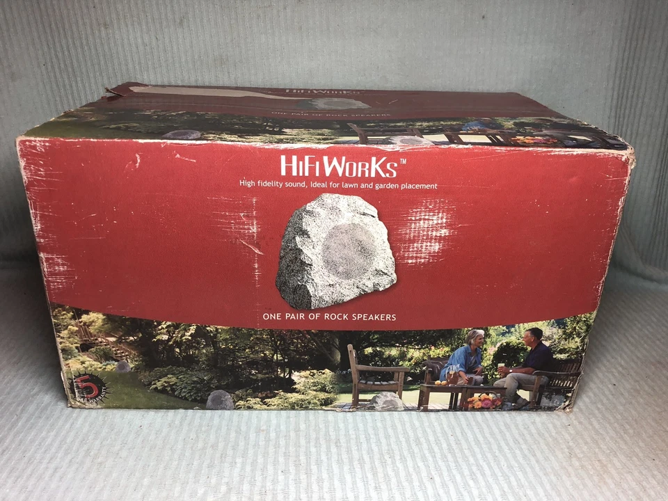 HiFi Works Outdoor Rock Speakers Model 30028 6 1/12" woofers