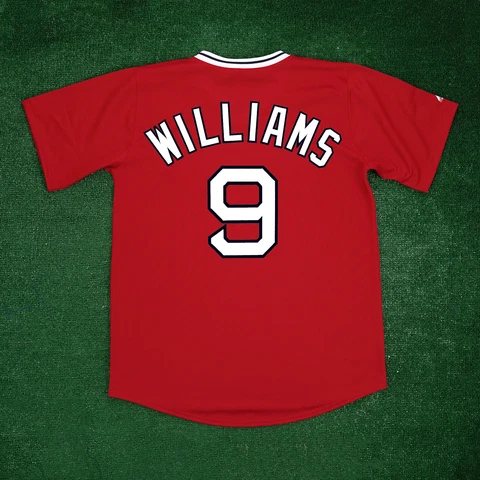 Ted Williams Boston Red Sox Red Throwback Cooperstown Men's Jersey Cover