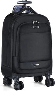 Rolling Backpack, 15.6 Inch Laptop Backpack with 4 Spinner Wheels, Carry on Trav - Picture 1 of 12