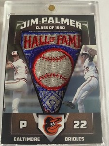 2013 FIELD LEVEL HALL OF FAME JIM PALMER PATCH CARD. RARE 1 OF 1 MINT CARD!